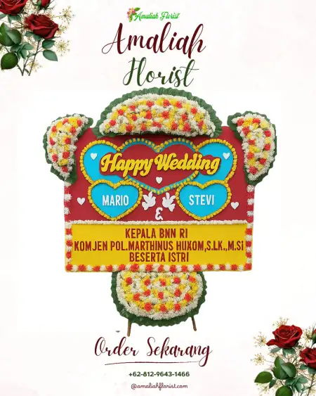 Papan Bunga Pernikahan Blimbing